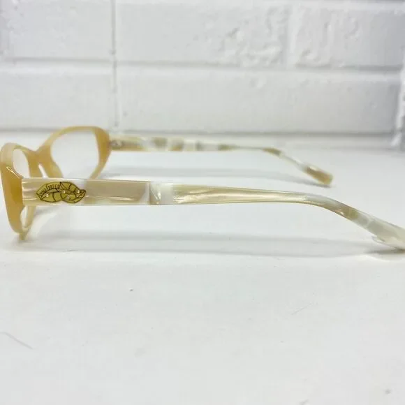 Anna Greco Tan Full Rim Italian Designer NWOT Eyeglasses Womens H2652